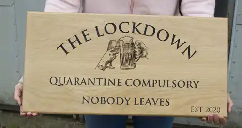 Wooden home pub sign