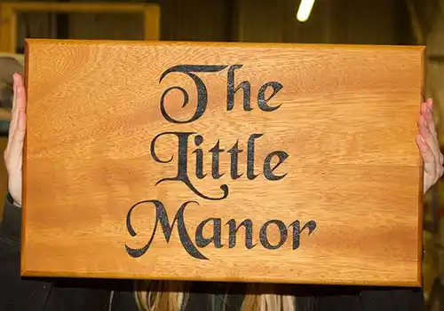 Large Iroko Sign