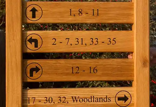 Iroko Wood Ladder Sign