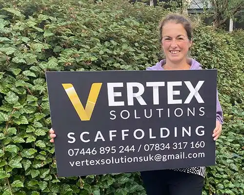 Alice looks after all the vinyl signage. Alice