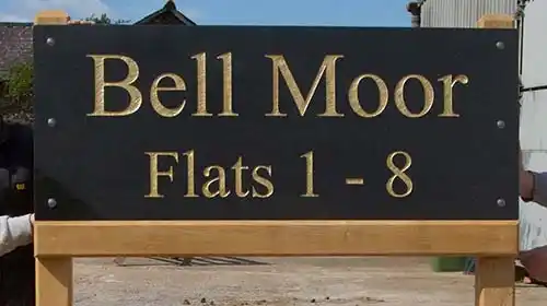 Granite Sign on Posts