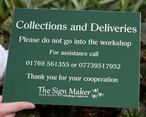Green Engraved Aluminium Plaque