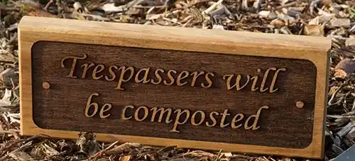By lasering away the background the letters are left proud. Reverse Lasered Oak Sign