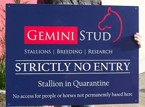 Blue Aluminium Composite Sign