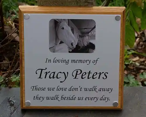 Photo Memorial on Backing Board