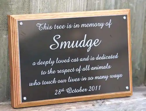 Engraved Black Aluminium Plaque