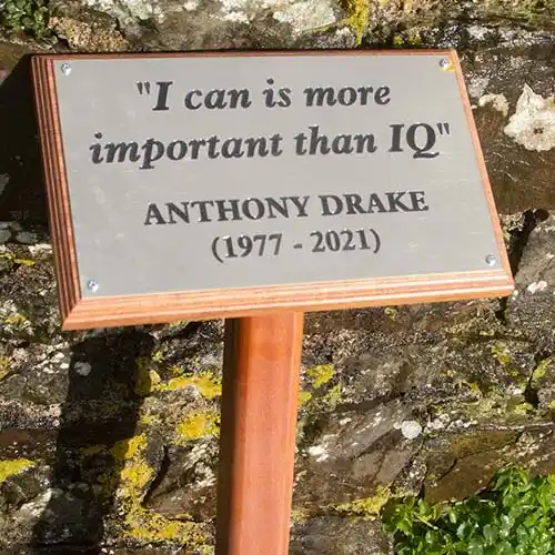 Engraved Brass Plaque