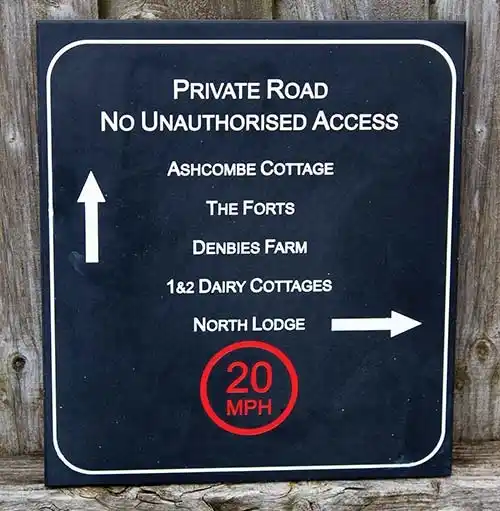 Engraved Polygood Signage