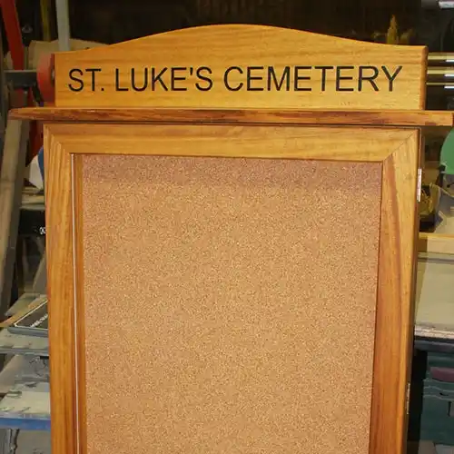 Iroko is a low maintenance timber Iroko Wood Notice Board