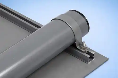 Close Up of Fitted Aluminium Post